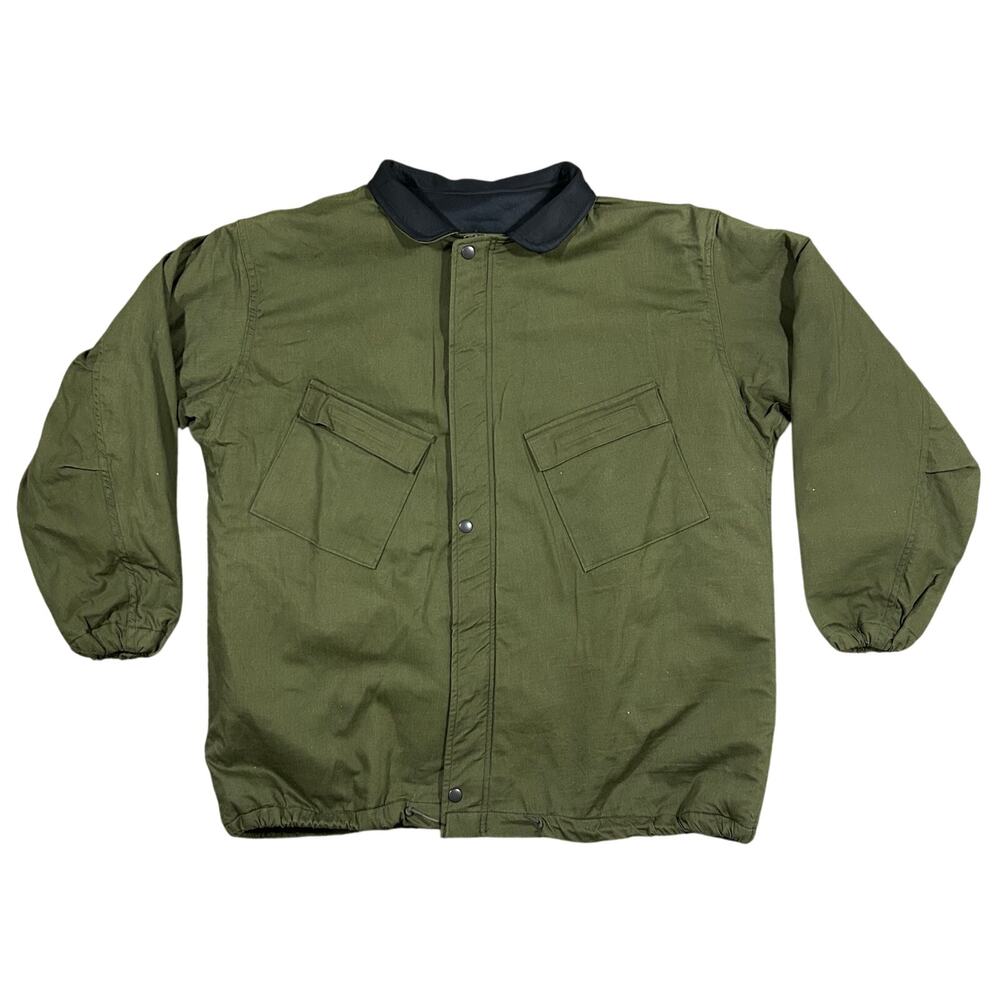 Vintage 70s US Military Chemical Protective Jacket Mens Large OG-107 1978